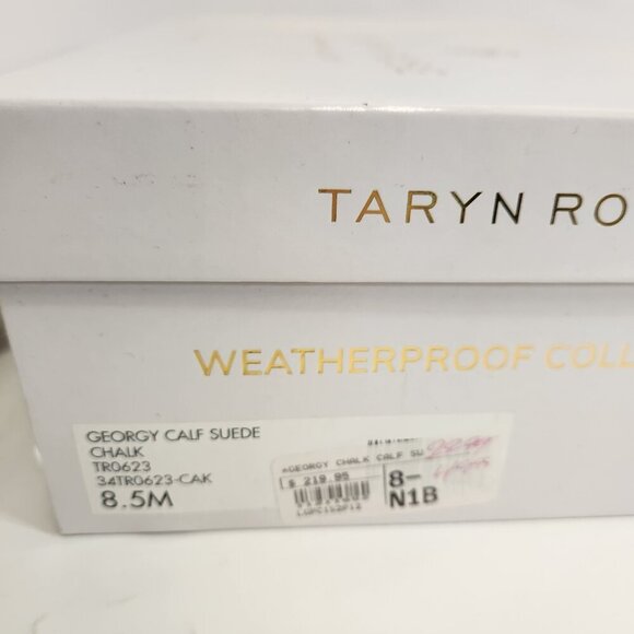 Taryn Rose Georgy Calf Suede Shoes Womens Size 8.5 Chalk Faux Fur New w/ Box - Picture 7 of 9